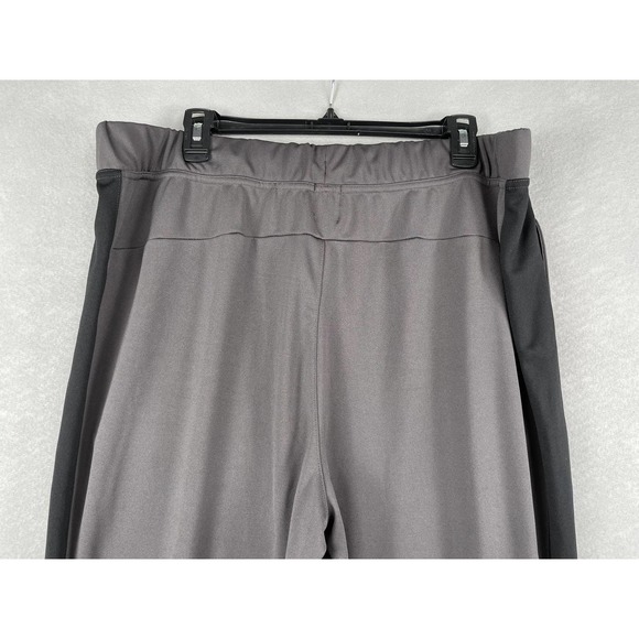 ID Ideology Men's XL Charcoal w/Black Stripe Knit Drawstring Jogger Sweatpants - Picture 5 of 9